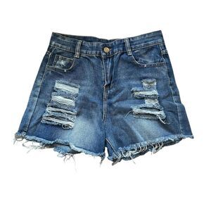 Distressed Jean Shorts